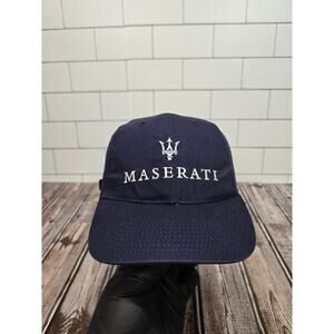 Maserati Trident Embroidered Hat Strapback Adjustable Luxury Car Brand Apparel